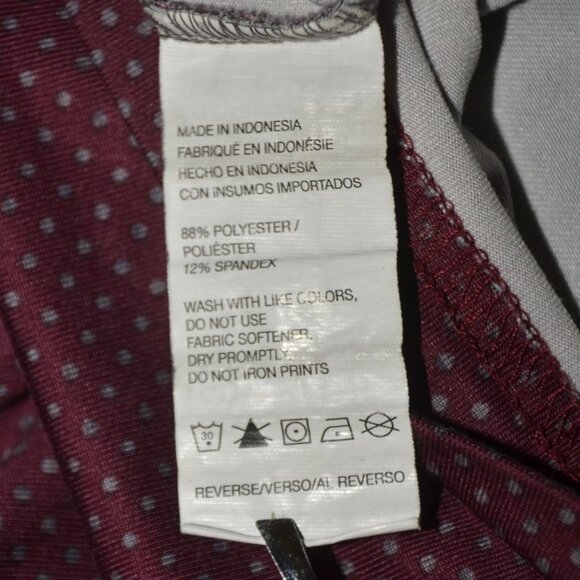 Izod Ombre Dot Print Golf Polo Shirt Men's Size XL Rare Pattern Stretch Material - Picture 8 of 9